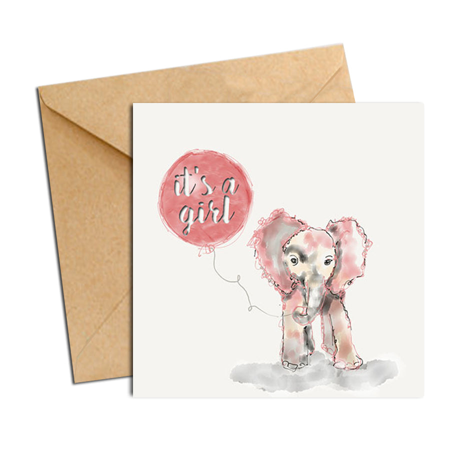 Card - Baby Girl Elephant