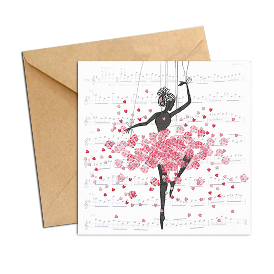 Card - Heart Confetti Ballerina