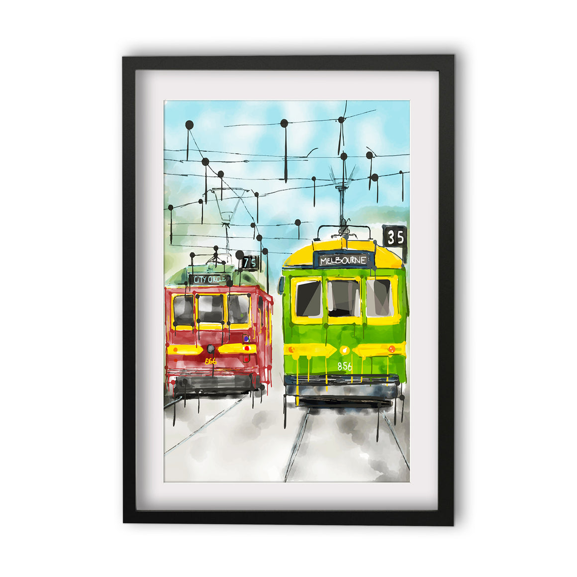 Print (Iconic) - Melbourne Trams (Portrait)