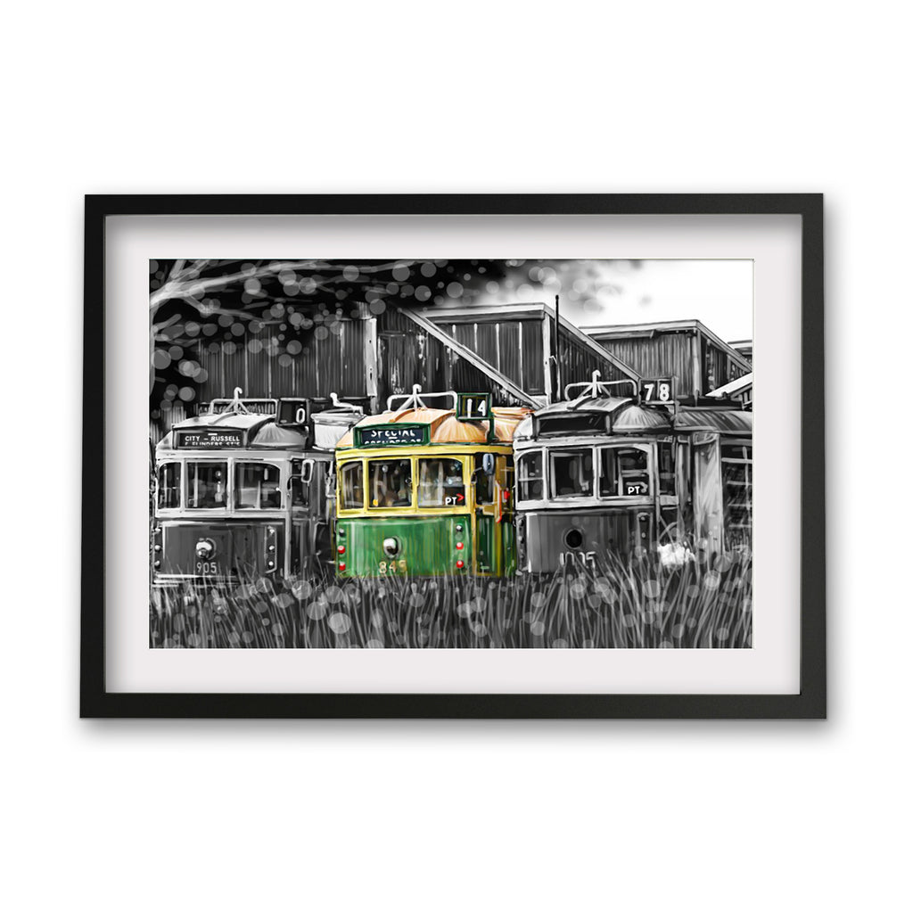 Print (Iconic) - Melbourne Trams at Depot