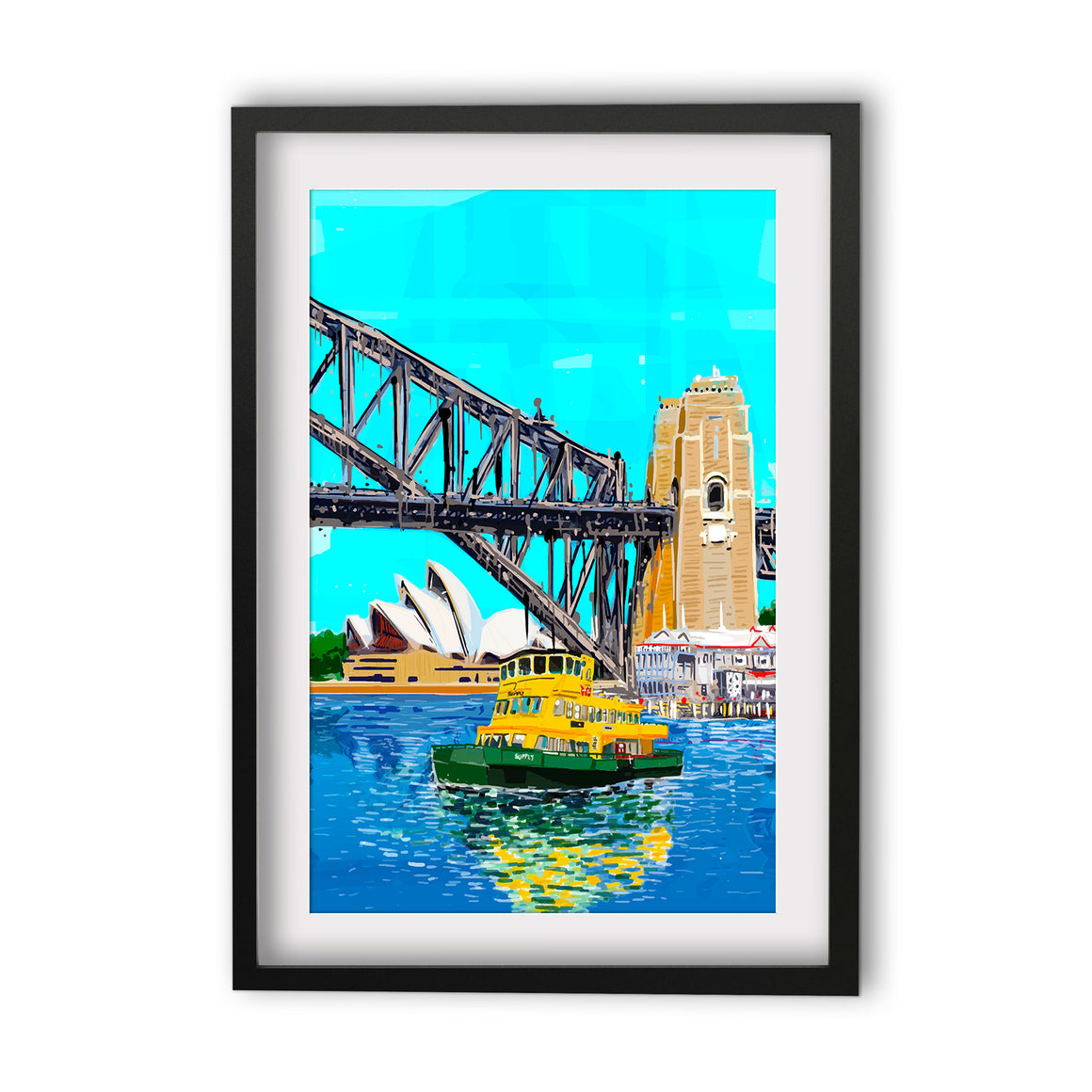 Print (Iconic) - Sydney Harbour Bridge, Opera House and Ferrier