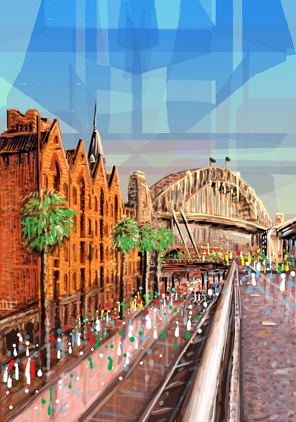 Print (Iconic) - Sydney The Rocks and Harbour Bridge