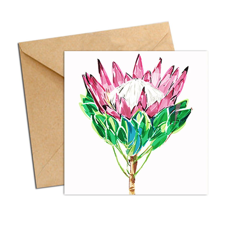 Card - Botanical Natives Protea