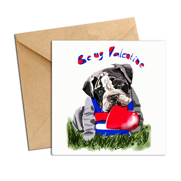Card - Valentines Bulldog