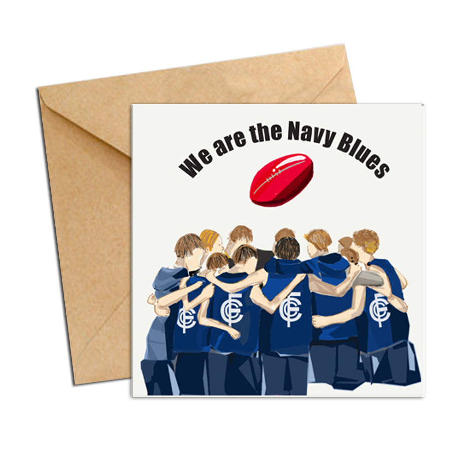 Card - AFL  - Football navy blue
