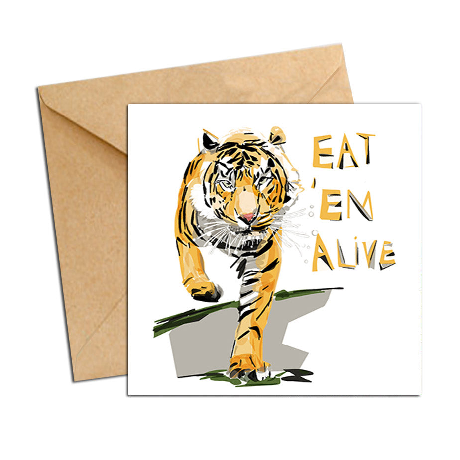 Card - AFL Tigers Eat 'em alive