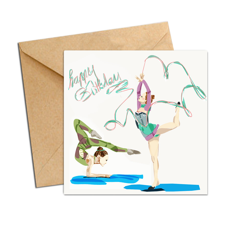 Card - Sports - Happy Birthday Gymnastics