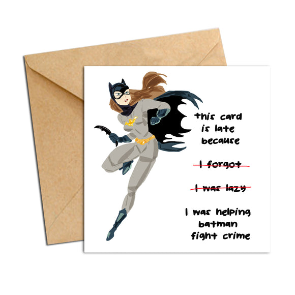 Card - Birthday - Helping batman