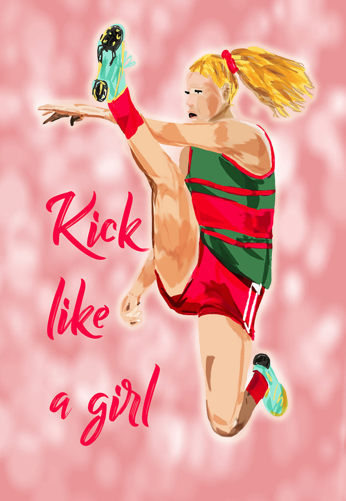 Sports - Footy Redbacks Girl - Kick like a girl