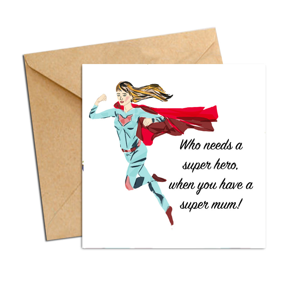 Card - Mum - Super hero
