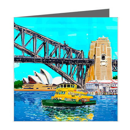 Card - Iconic Sydney - Harbour Bridge and Ferry
